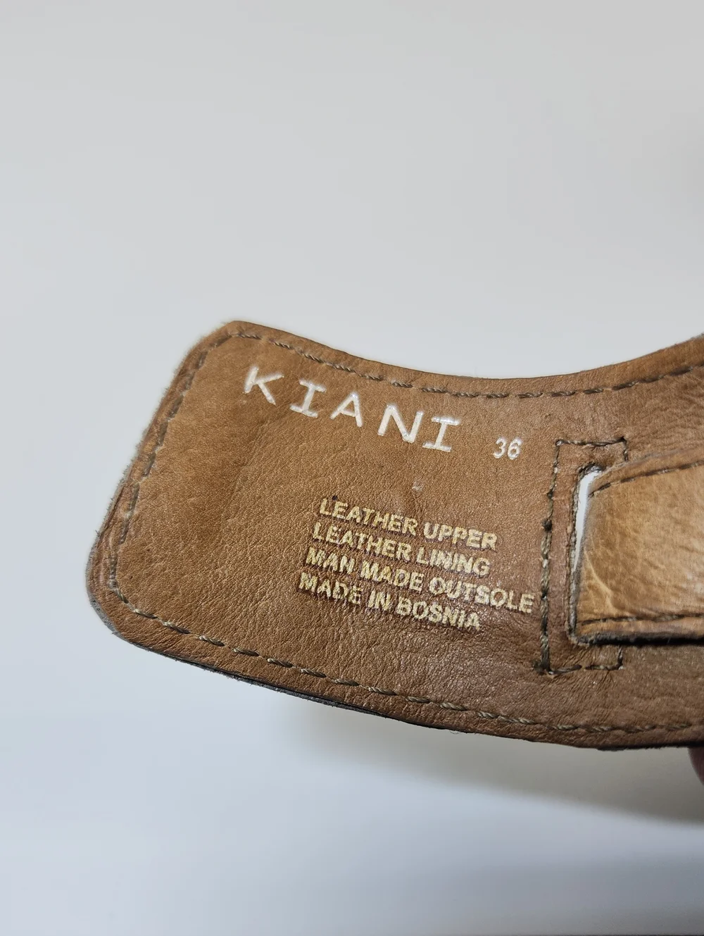 Miz Mooz Kiani Leather Wedge Ankle Strap Sandals Sz 36